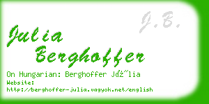 julia berghoffer business card